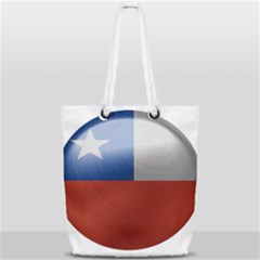 Chile Flag Country Chilean Full Print Rope Handle Tote (small) by Sapixe