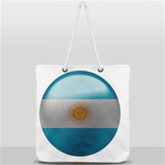 Argentina Flag Country Nation Full Print Rope Handle Tote (large) by Sapixe
