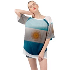Argentina Flag Country Nation Oversized Chiffon Top by Sapixe