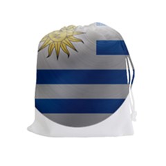 Uruguay Flag Country Symbol Nation Drawstring Pouch (xl) by Sapixe