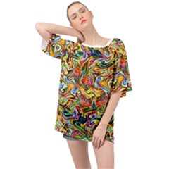 Ornament 1 Oversized Chiffon Top by ArtworkByPatrick