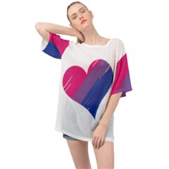 Bi Pride Oversized Chiffon Top by JadehawksAnD