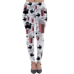 Movies And Popcorn Lightweight Velour Leggings by bloomingvinedesign
