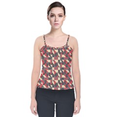 Pattern Textiles Velvet Spaghetti Strap Top by HermanTelo