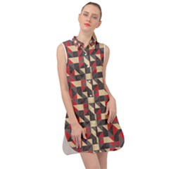 Pattern Textiles Sleeveless Shirt Dress by HermanTelo