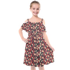 Pattern Textiles Kids  Cut Out Shoulders Chiffon Dress by HermanTelo