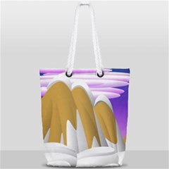 Europa Positive Thinking Mountain Full Print Rope Handle Tote (small) by Pakrebo