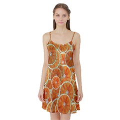 Oranges Background Satin Night Slip by HermanTelo