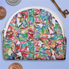 Colorful Paint Strokes On A White Background                                  Horseshoe Style Canvas Pouch by LalyLauraFLM