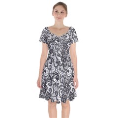 Encaje Short Sleeve Bardot Dress by Sobalvarro