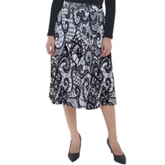 Encaje Classic Velour Midi Skirt  by Sobalvarro