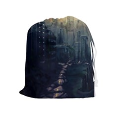 Apocalypse Post Apocalyptic Drawstring Pouch (xl) by Sudhe