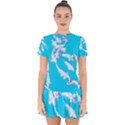 Koi Carp Scape Drop Hem Mini Chiffon Dress View1