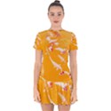 Koi Carp Scape Drop Hem Mini Chiffon Dress View1