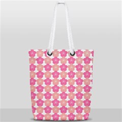 Sakura Flower Pattern Full Print Rope Handle Tote (small) by Simbadda