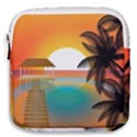 Sunset Beach Beach Palm Ocean Mini Square Pouch View1