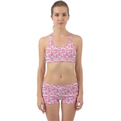 Peony Pattern Pink Scrapbookin Back Web Gym Set by Simbadda