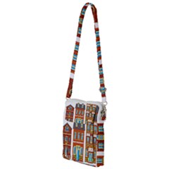 City Buildings Brick Architecture Multi Function Travel Bag by Simbadda