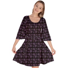 Lilac Firecracker Heart Pattern Velour Kimono Dress by snowwhitegirl