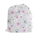 Floral Pattern Background Drawstring Pouch (XXL) View1