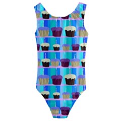 Cupcakes Pattern Kids  Cut-out Back One Piece Swimsuit by bloomingvinedesign