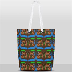 Foxes Pattern Full Print Rope Handle Tote (small) by bloomingvinedesign