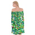 Funky Sequins Off Shoulder Skater Dress View2