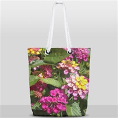 Summer Lantana W Bee Full Print Rope Handle Tote (small) by Riverwoman
