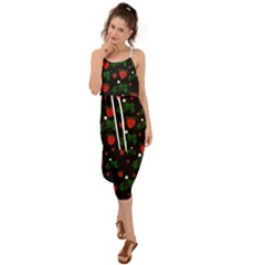 Strawberries Pattern Waist Tie Cover Up Chiffon Dress by bloomingvinedesign