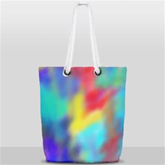 Soft Color Blend Full Print Rope Handle Tote (small) by bloomingvinedesign