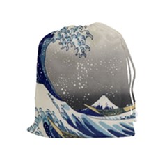 Image Woodblock Printing Woodcut Drawstring Pouch (xl) by Sudhe
