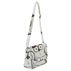 Owl Bird Eyes Cartoon Good Shoulder Bag With Back Zipper by Sudhe