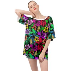 Flowers 3 Oversized Chiffon Top by ArtworkByPatrick