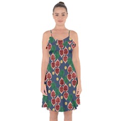 Figs And Monstera  Ruffle Detail Chiffon Dress by VeataAtticus