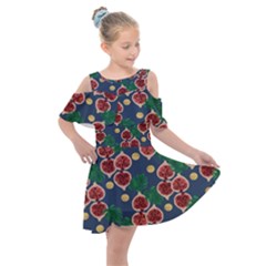 Figs And Monstera  Kids  Shoulder Cutout Chiffon Dress by VeataAtticus