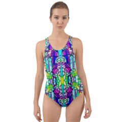 Colorful 60 Cut-out Back One Piece Swimsuit by ArtworkByPatrick