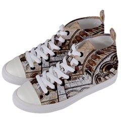 Building Architecture Columns Women s Mid-top Canvas Sneakers by Simbadda