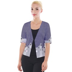 Cute Cats Cropped Button Cardigan by Valentinaart