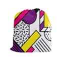 Memphis Colorful Background With Stroke Drawstring Pouch (XL) View1