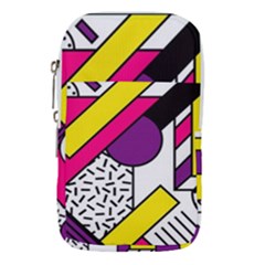 Memphis Colorful Background With Stroke Waist Pouch (large) by Vaneshart