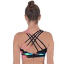 Flower 3d Colorm Design Background Cross String Back Sports Bra View2