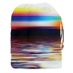 Lake Sea Water Wave Sunset Drawstring Pouch (xxxl) by HermanTelo
