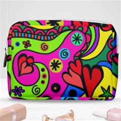 Seamless Doodle Make Up Pouch (medium) by Vaneshart