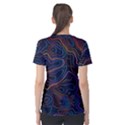 Topographic Colorful Contour Illustration Background Women s Sport Mesh Tee View2