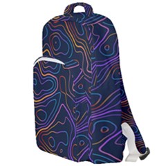 Topographic Colorful Contour Illustration Background Double Compartment Backpack by Vaneshart