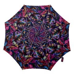 Multicolored Abstract Painting Hook Handle Umbrellas (large) by Vaneshart