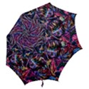 Multicolored Abstract Painting Hook Handle Umbrellas (Large) View2
