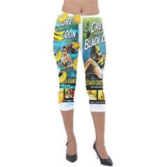 Creature From The Black Lagoon Bananas Lightweight Velour Capri Leggings  by cypryanus