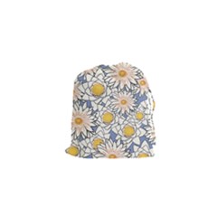 Flowers Pattern Lotus Lily Drawstring Pouch (xs) by HermanTelo