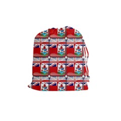 Flag Bermuda Drawstring Pouch (medium) by ArtworkByPatrick